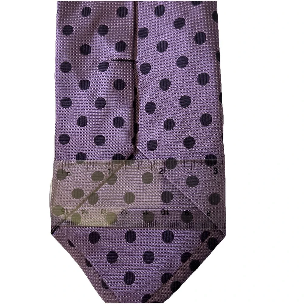 Emilio Ponti Tie Purple On Purple Polka‎ Dot Silk Necktie Woven Selftipped